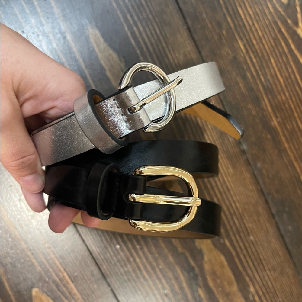 Black and Silver Women's Belts